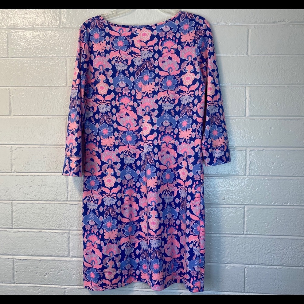 LILLY PULITZER unique blue “Werk it” dress, blue/pink/white size M, EUC - Picture 6 of 10